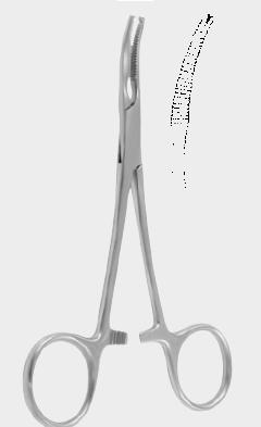 Затискач МІКУЛІЧА (MIKULICZ) очеревинний, дитячий, 14,0 см (сm), 1х2 зубці